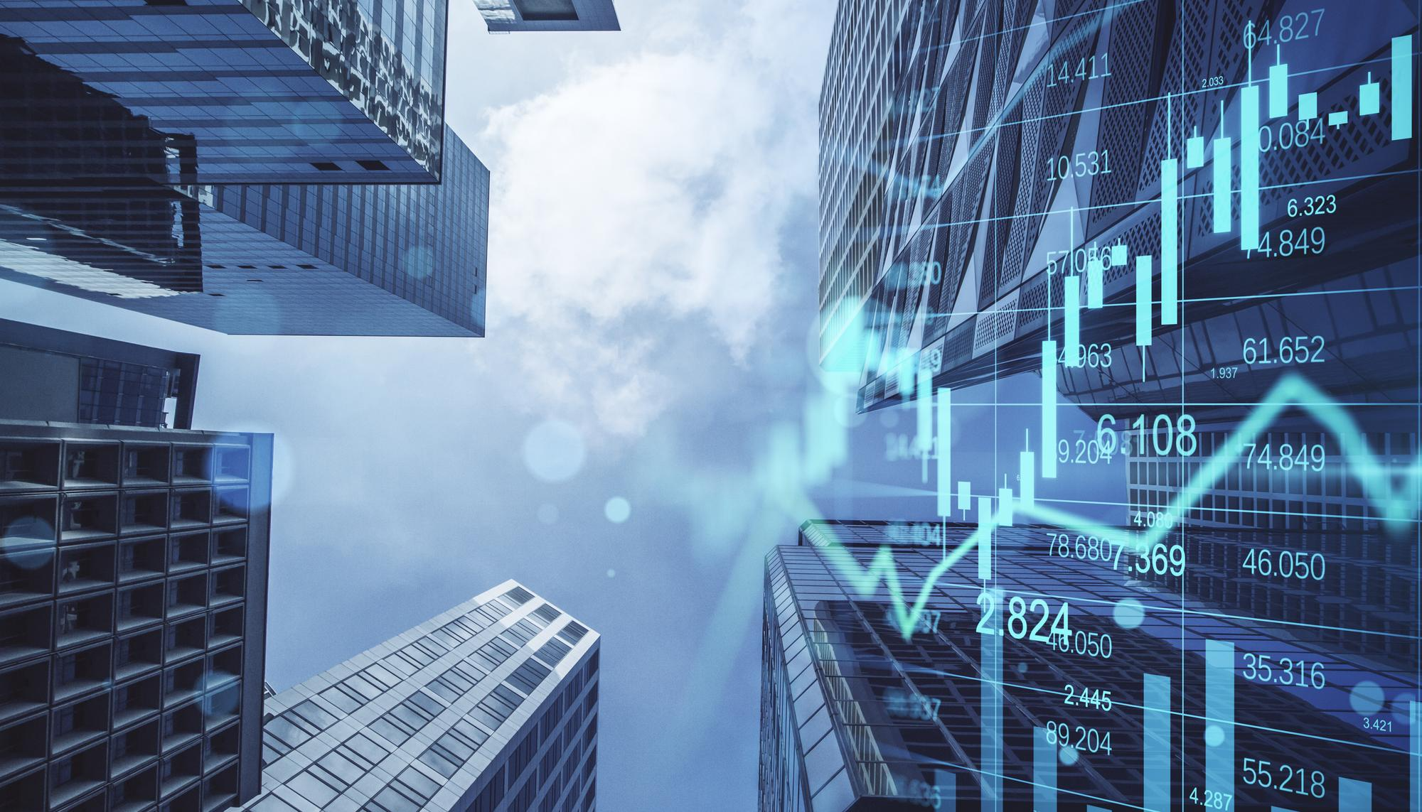 Financial charts background